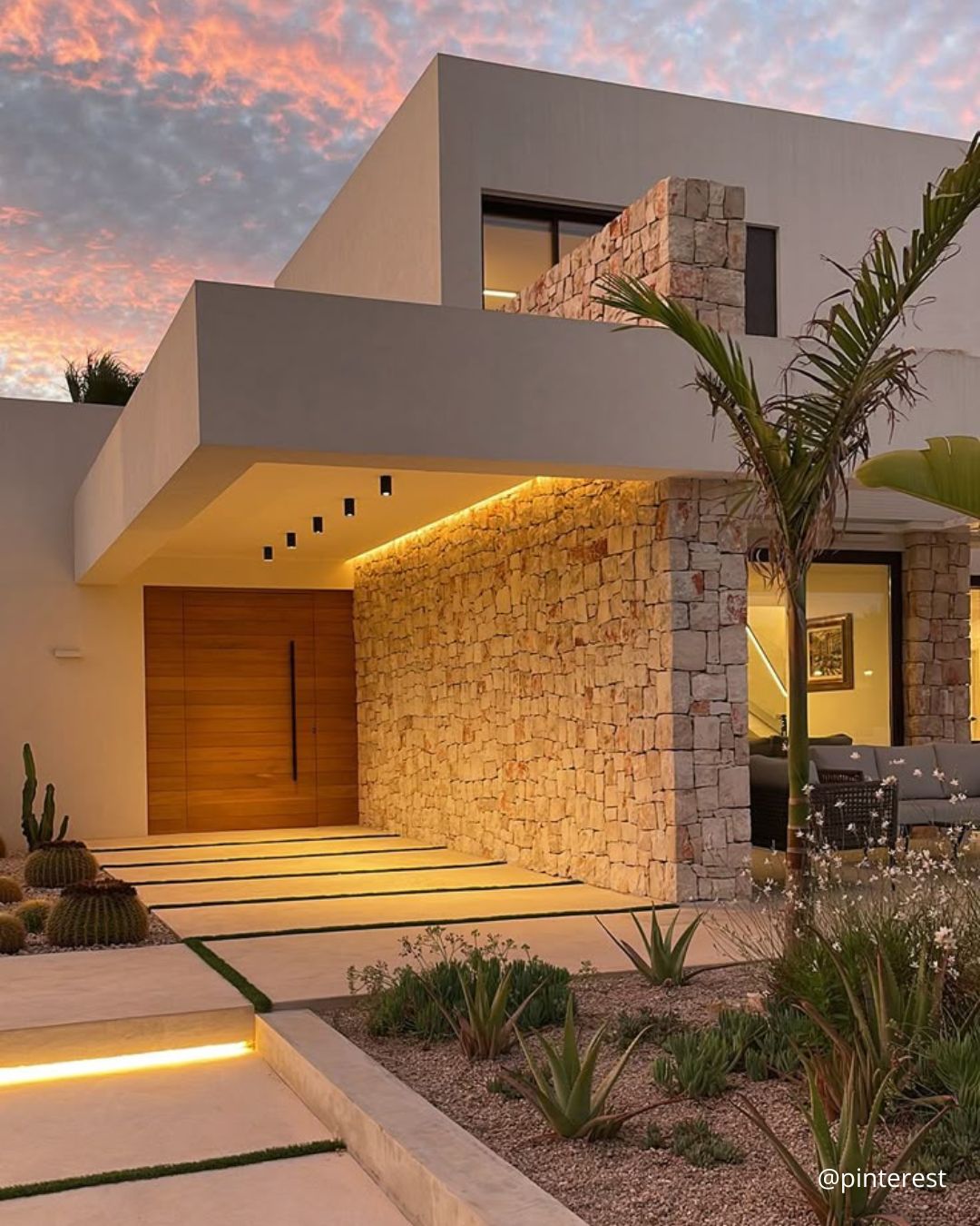Entrée d'une villa contemporaine