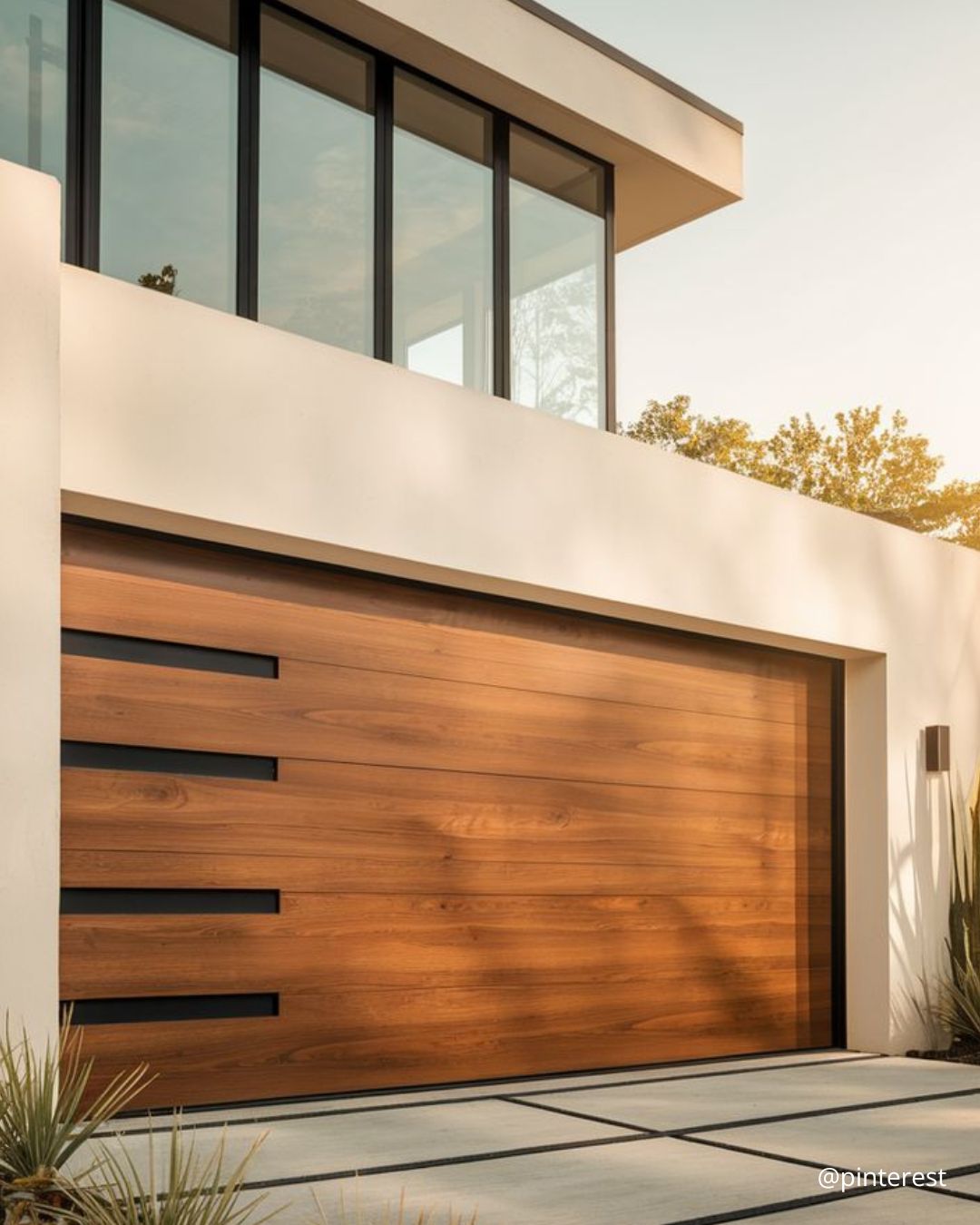 Visuel d'une porte de garage d'une villa contemporaine