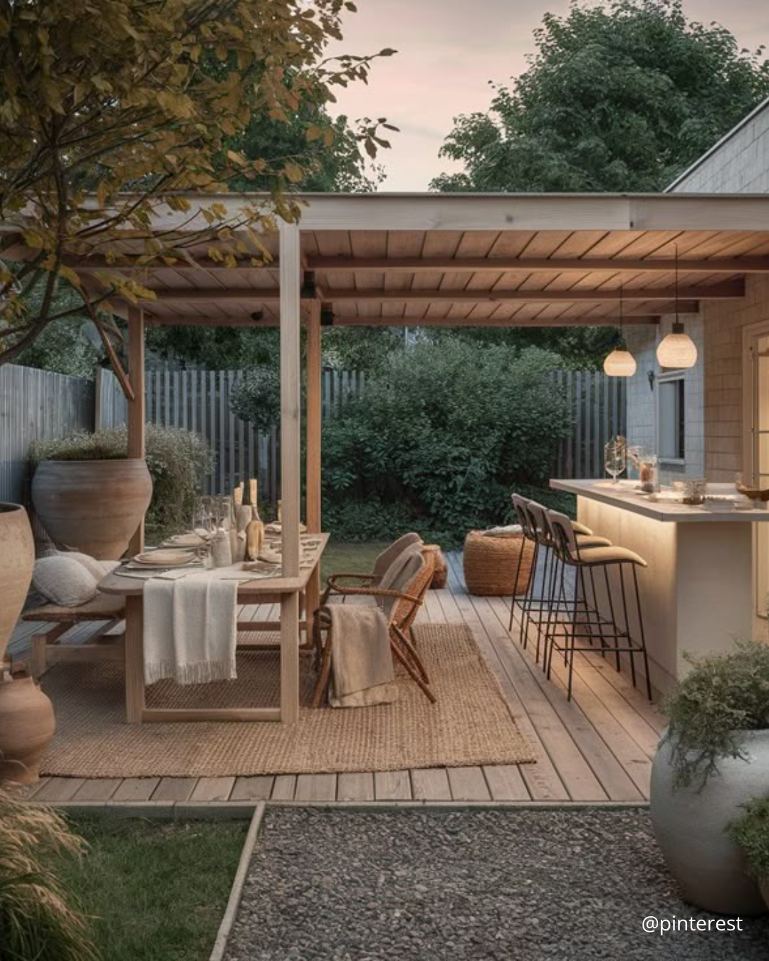 Visuel d'une terrasse extérieure en bois