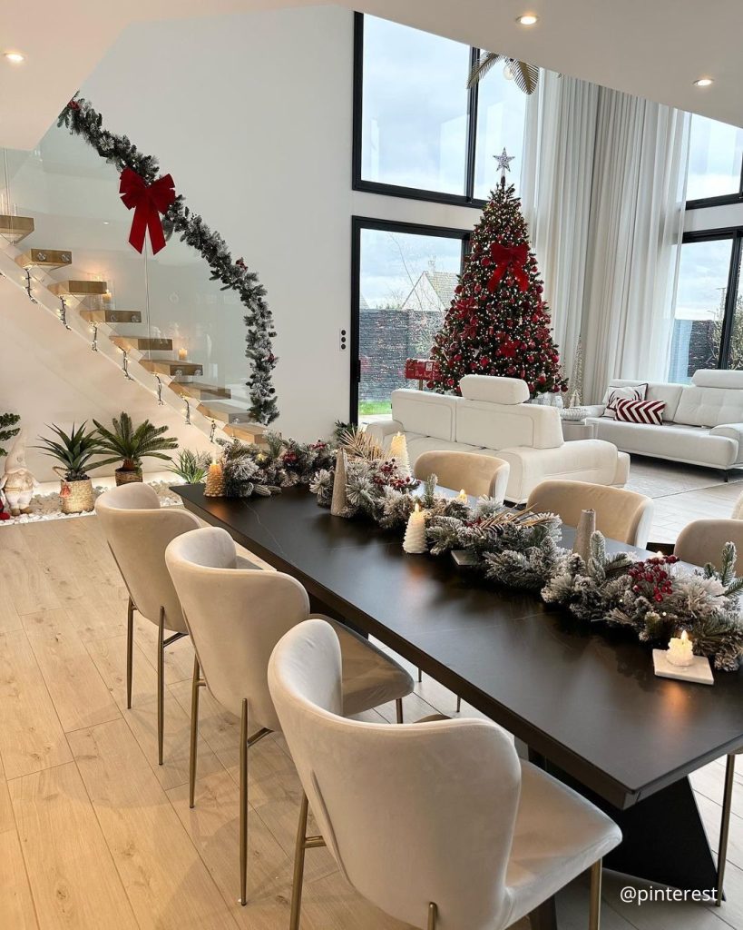 Decoration Noel salle a manger - maison contemporaine