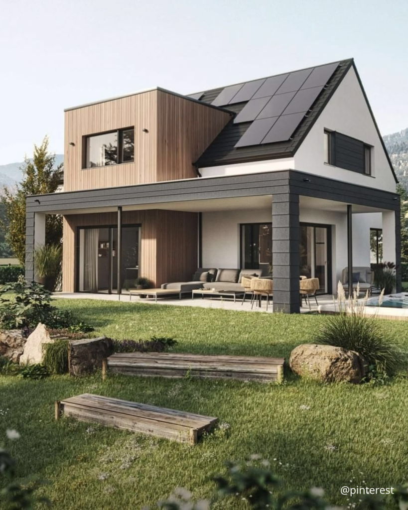 maison mix comporaine et traditionnelle