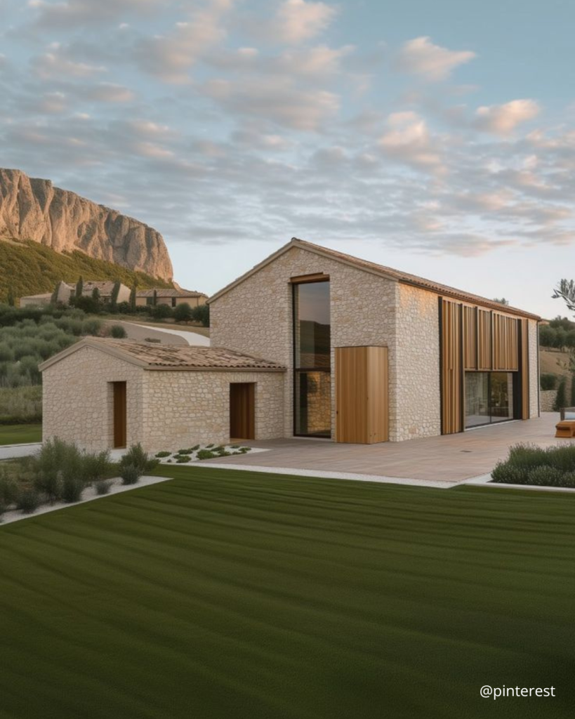 maison mix comporaine et traditionnelle