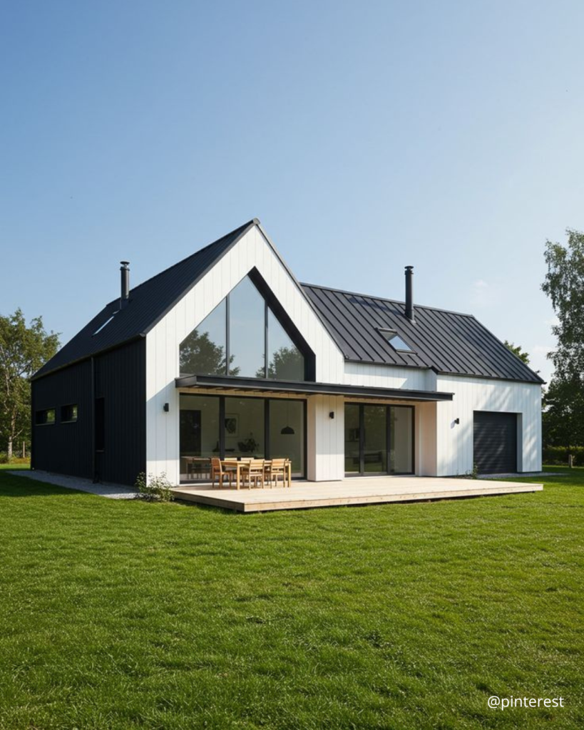 maison mix comporaine et traditionnelle