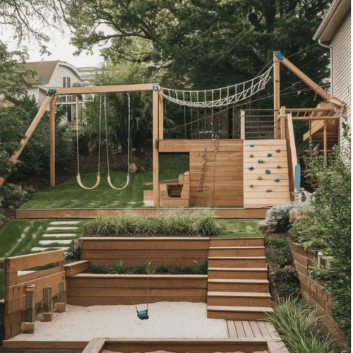 Visuel de jeux pour enfants en extérieur