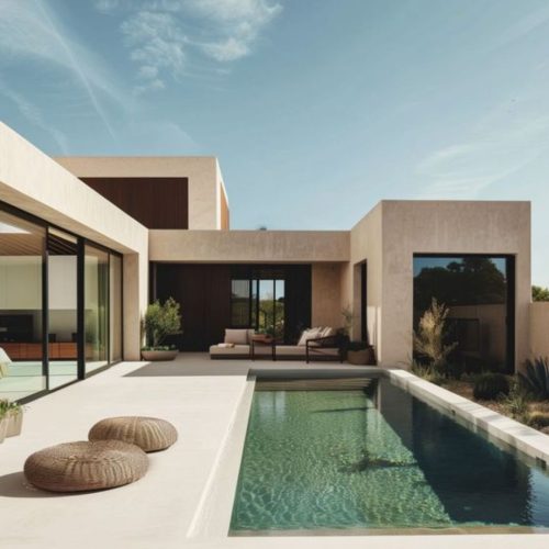 Visuel maison neuve avec piscine
